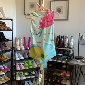 Zara Multicolor Fish Print Bodysuit